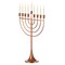Modern Solid Metal Judaica Hanukkah Menorah 9 Branched Candelabra